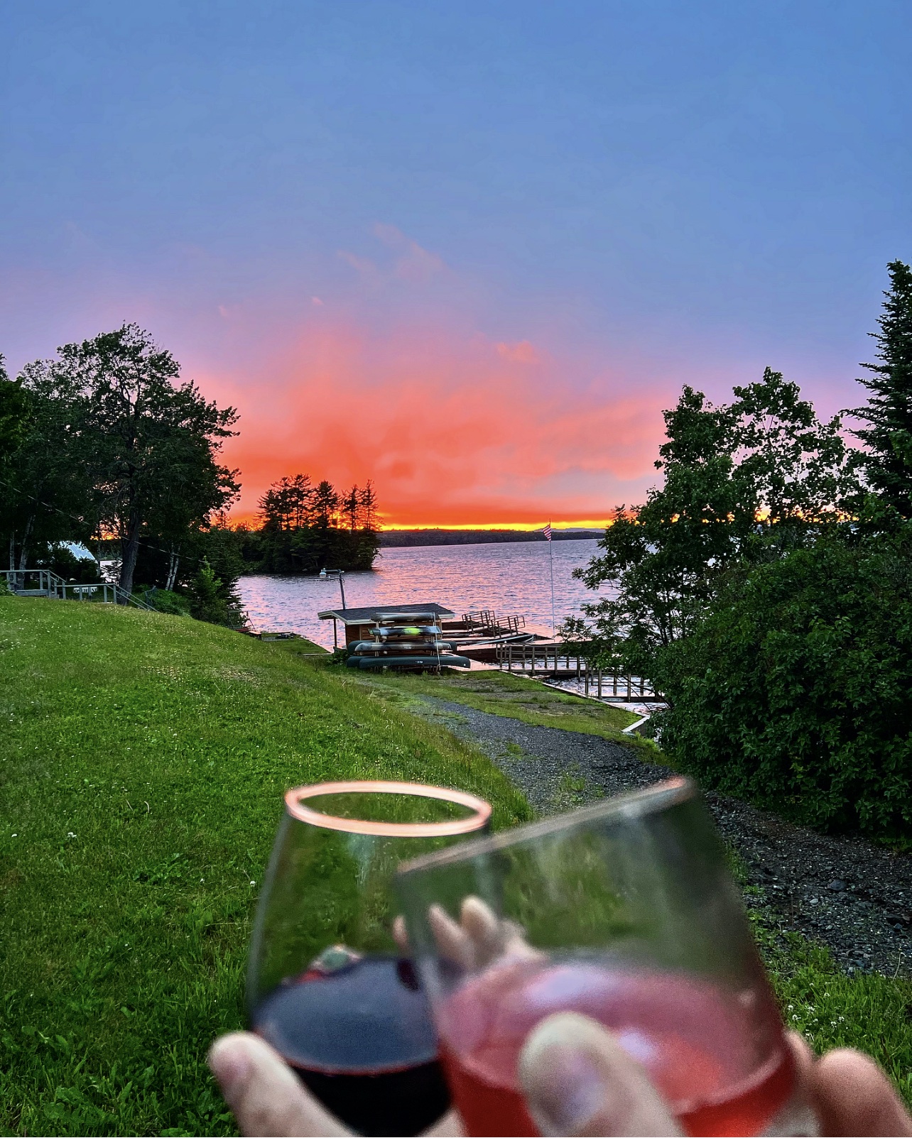 sunset wine